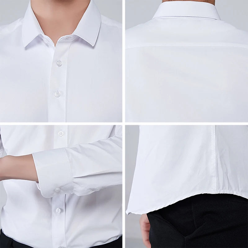 Autumn Hydrophobic Men Shirt Business Casual Long Sleeve