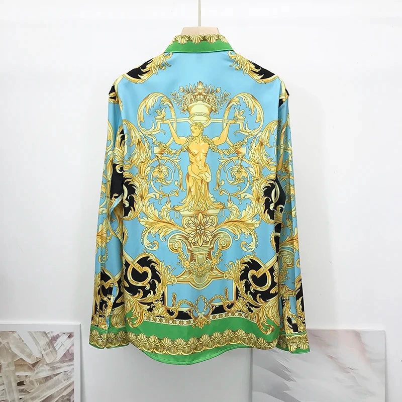 Newest Autumn Shirts For Men 3D Baroque Long Sleeve Luxury